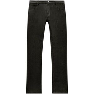 Courrèges Navy Blue Straight Leg Vinyl Trousers - NWT